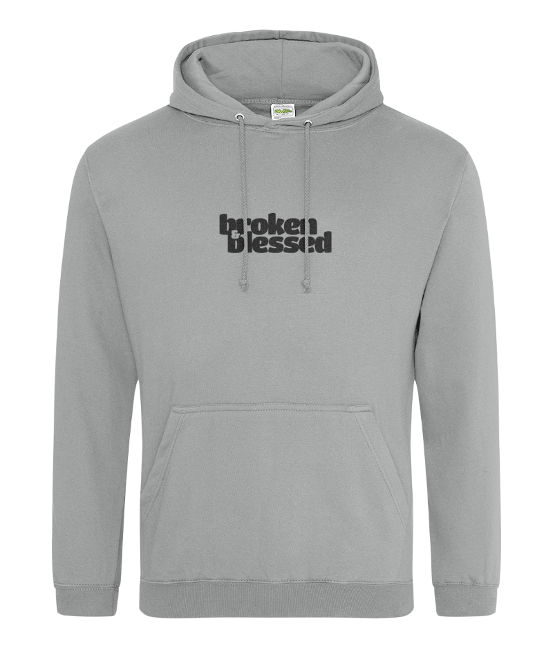 Broken and Blessed Heather Grey hoodie