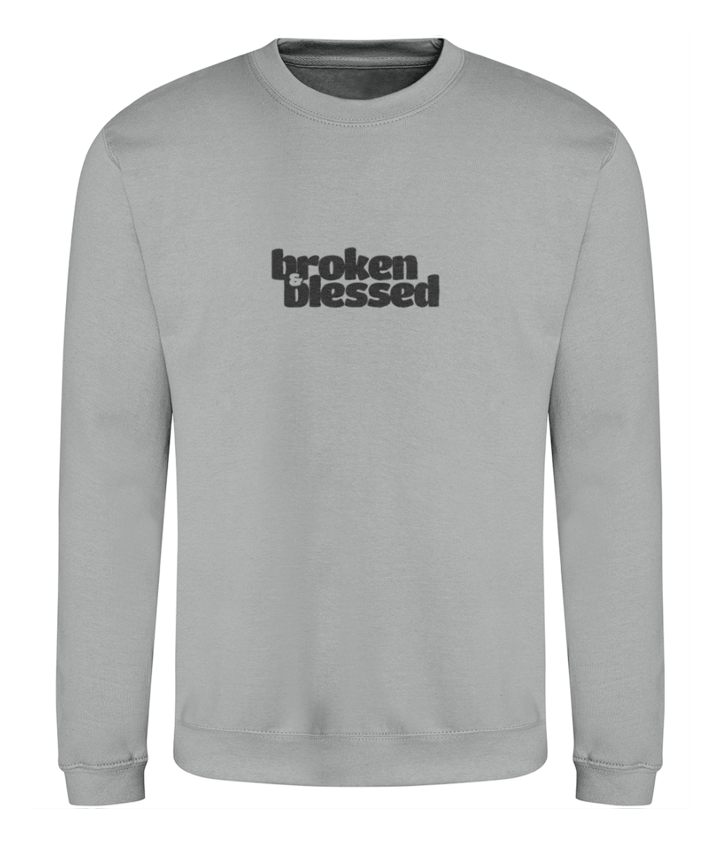Broken and Blessed Heather Grey Sweatshirt