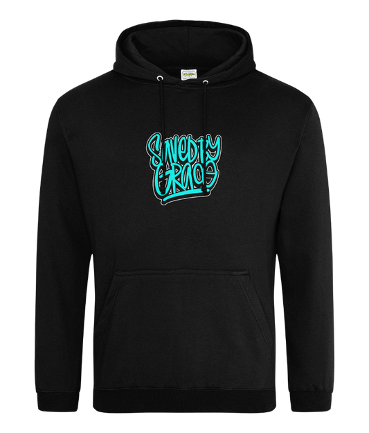 Saved By Grace design on black hoodie