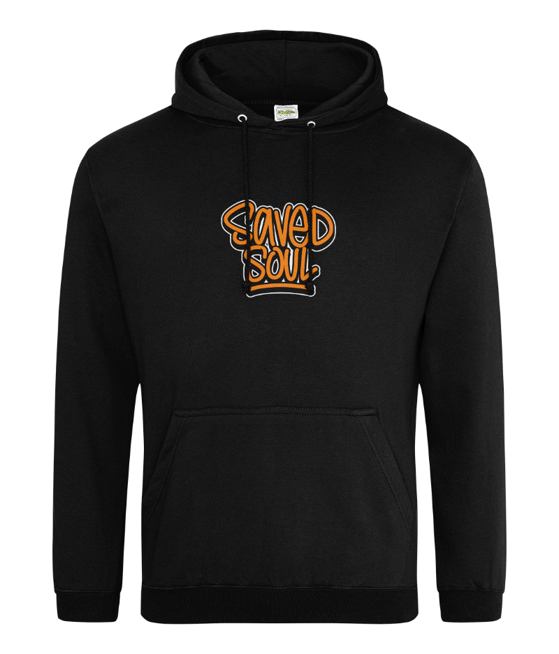 Saved Soul design on black hoodie