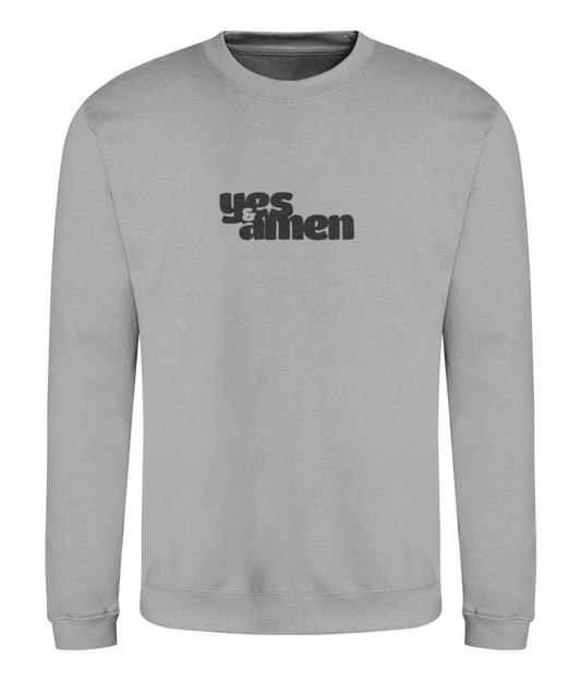 Yes and Amen Heather Grey Sweatshirt